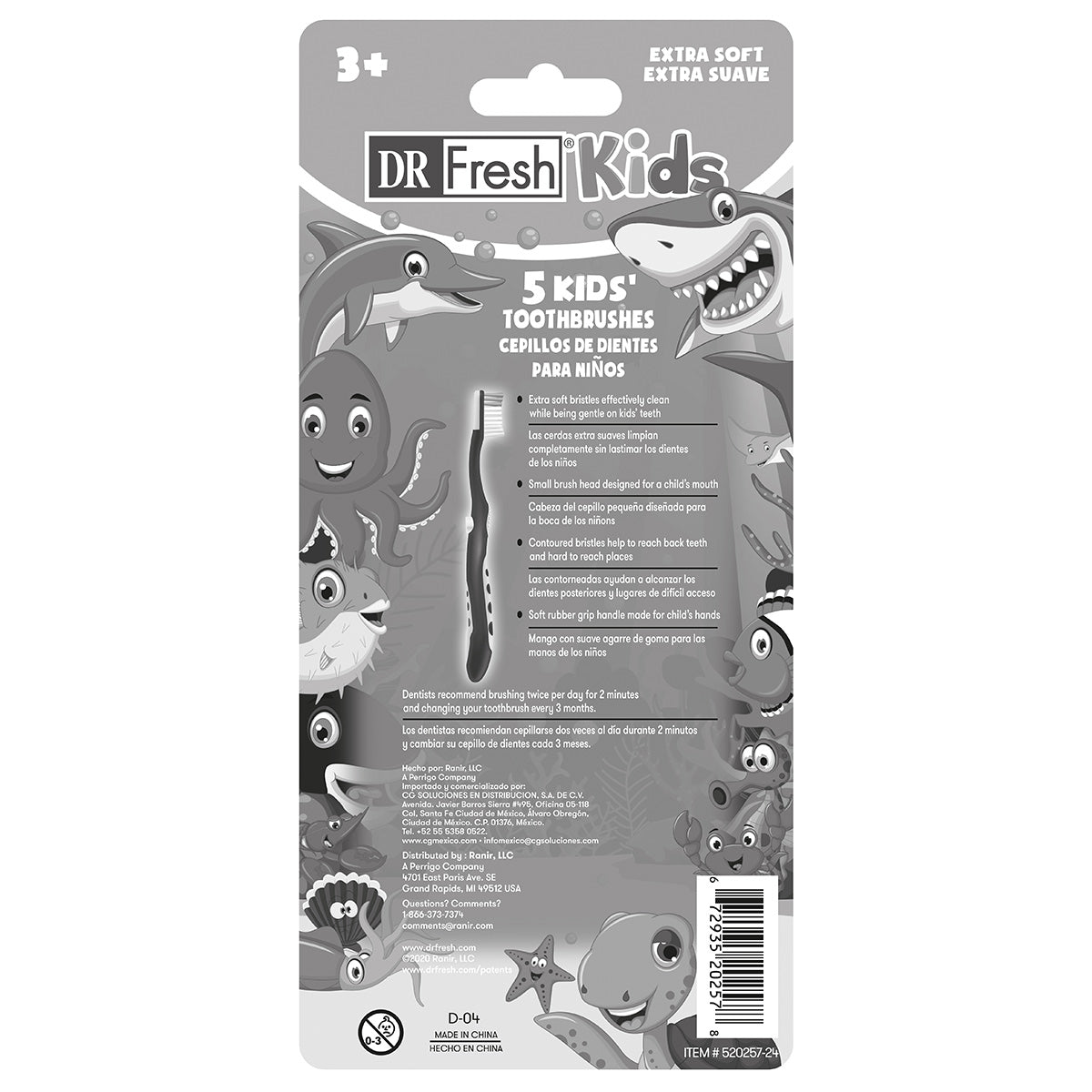 Dr. Fresh 520257 Kids Toothbrushes with Extra Soft Bristles Value Pack 5/Pk Dr. Fresh 520257 Kids Toothbrushes with Extra Soft Bristles Value Pack 5/Pk